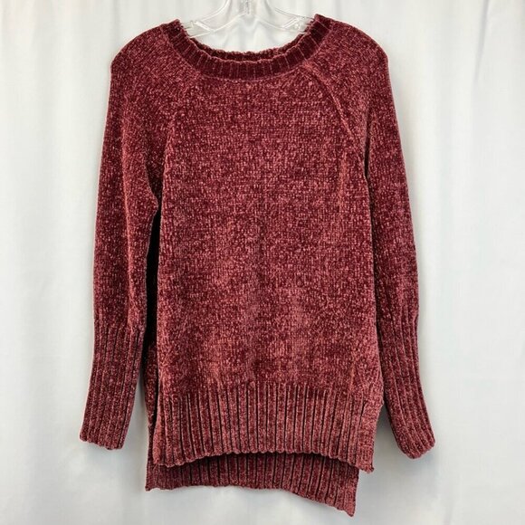 Pink Rose Womens Pullover Sweater Long Sleeve Raglan Tight Knit Small - Picture 1 of 10